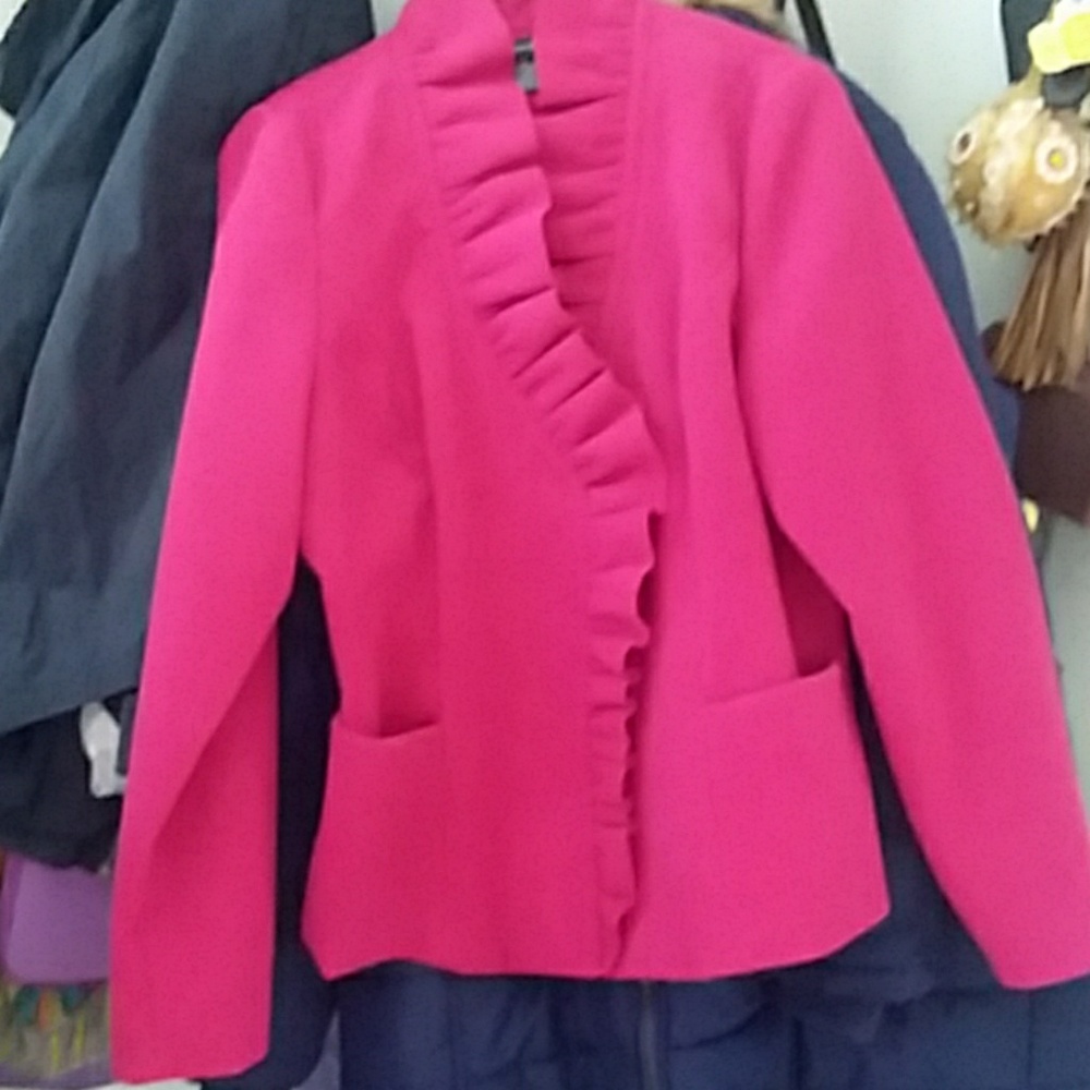 Fall/Spring magenta melton jacket